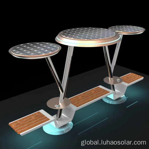 Solar Powered Park Bench solar panel outdoor seat Factory